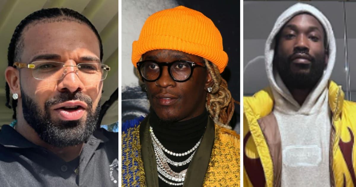 Drake (L) and Meek Mill (R) have supported Young Thug (@champagnepapi, @meekmill/Instagram, Getty Images)