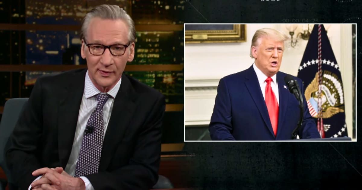 Bill Maher highlighted the events of 2020, when Donald Trump lost his re-election bid and fueled baseless claims of election fraud (@RealTime/YouTube)