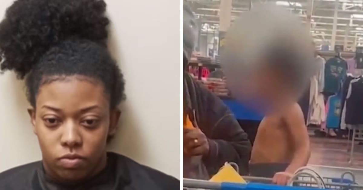 Darby had confronted shoppers inside the Walmart after they expressed concern about her inappropriately dressed son (WJTV News/YouTube)