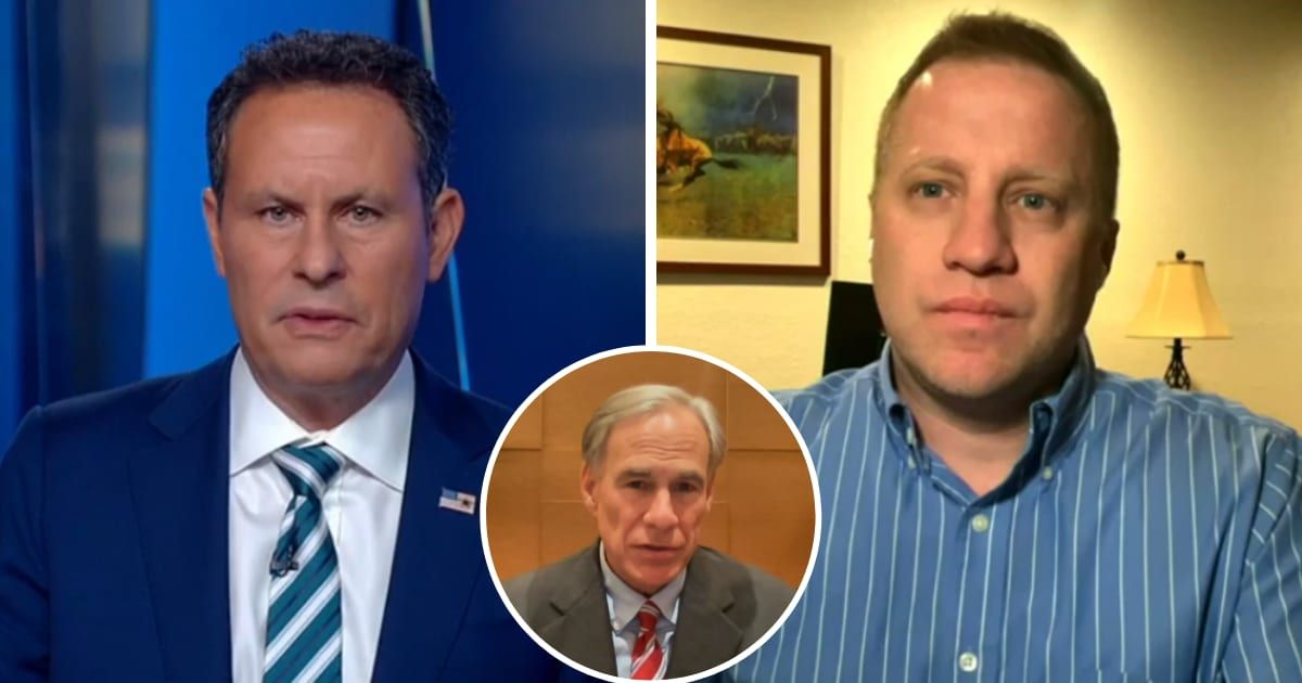 Brent Smith supported Gov Greg Abbott while speaking with Brian Kilmeade on the January 26, 2024 episode of 'Fox & Friends' (Screengrab/Fox News)