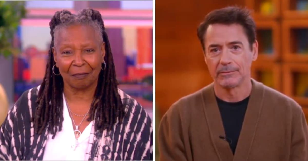 Whoopi Goldberg and Robert Downey Jr on the January 27, 2024, episode of 'The View' (Screengrab/@TheView/X)