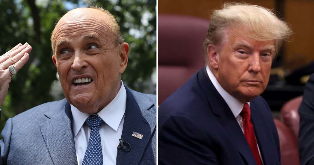 Former New York City mayor Rudy Giuliani slammed the $83.3 million verdict in Donald Trump’s defamation trial (Getty Images)