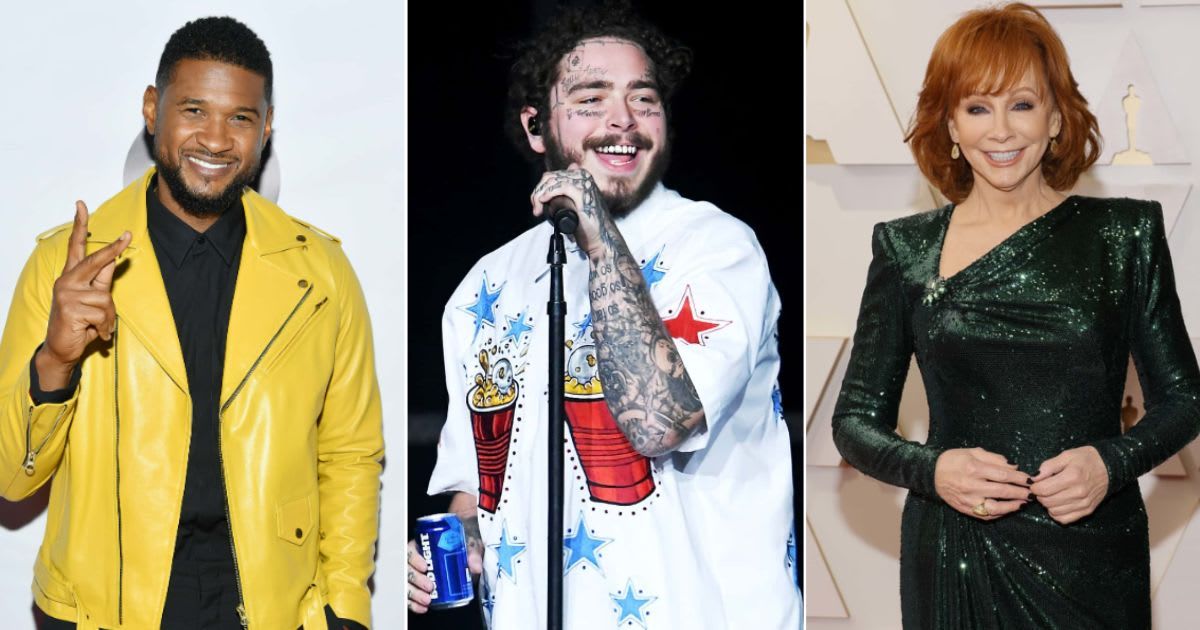 Usher, Post Malone, and Reba McEntire will perform at the Super Bowl (Getty Images)