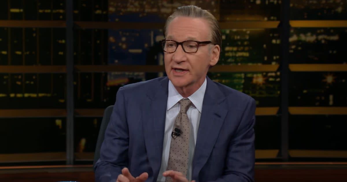 Bill Maher raised questions about the perceived significance of Greta Gerwig and Margot Robbie's Oscars snubs, referring to it as a 'giant controversy' (@RealTime/YouTube)