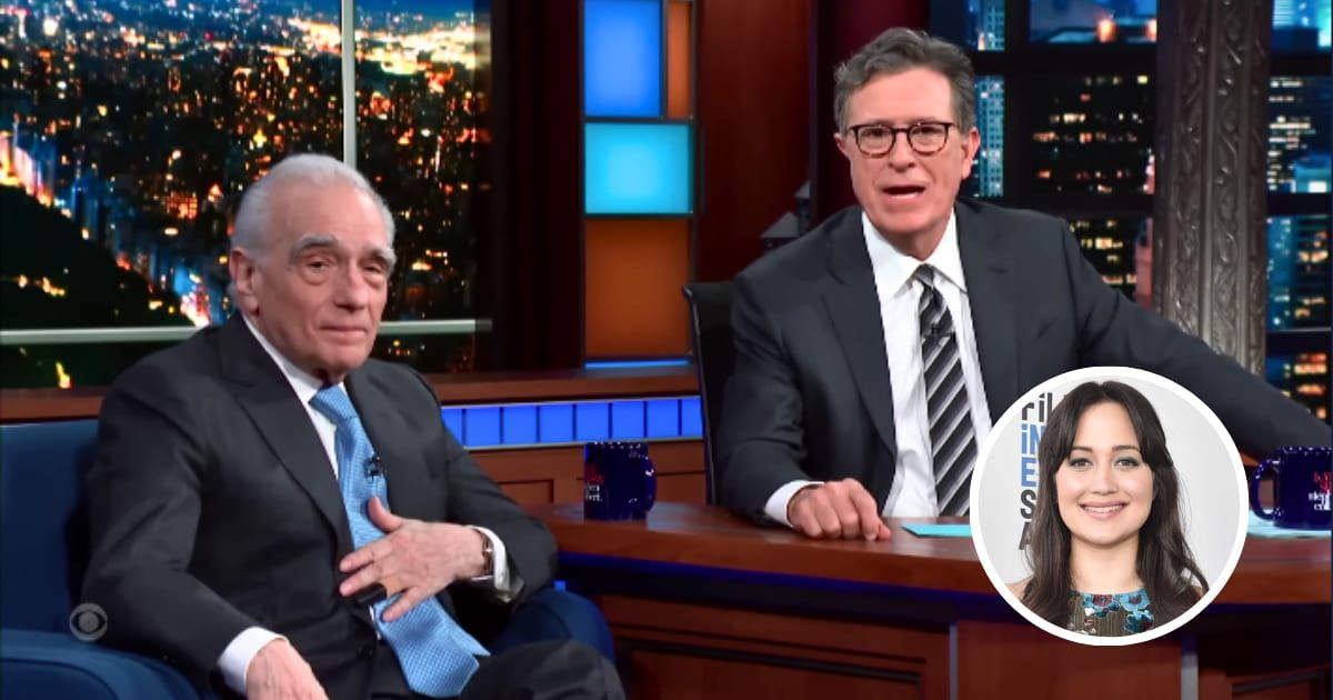 Martin Scorsese heaps praise on Lily Gladstone, who is nominated for Best Actress at this year's Academy Awards for her work in 'Killers Of The Flower Moon' (@ColbertLateShow/Youtube, Getty Images)