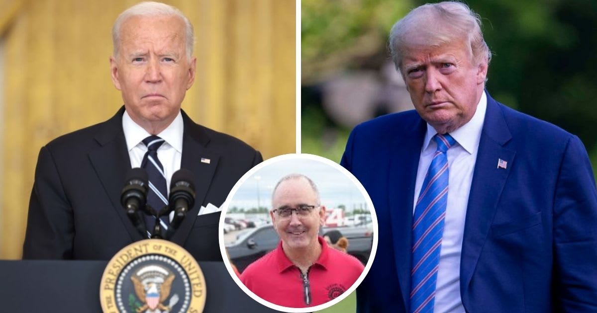 UAW president Shawn Fain was slammed online for praising Joe Biden and slamming Donald Trump (Getty Images, X/@ShawnFainUAW)