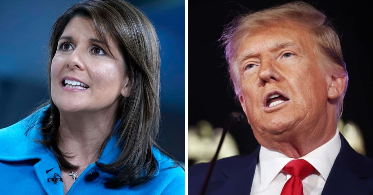 Nikki Haley challenged Donald Trump to participate in a debate (Getty Images)