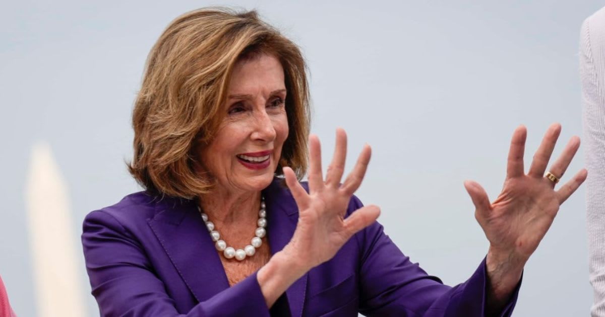During an interview with CNN, Nancy Pelosi claimed that some pro-Palestine protesters are supported by Russia (Getty Images)