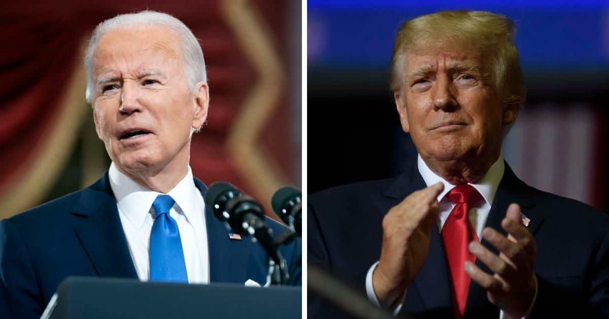 Joe Biden, during a South Carolina speech, referred to Donald Trump as 'sitting President' (Getty Images)