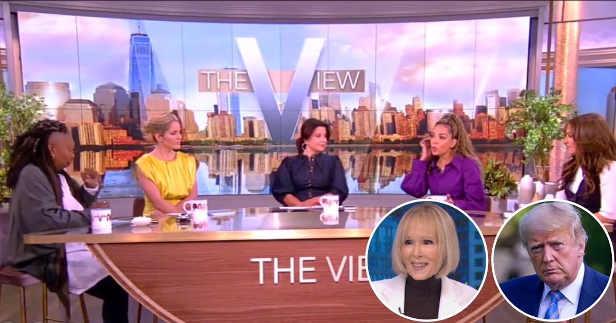 'The View' co-hosts discussed the verdict of the defamation trial between E Jean Carroll and Donald Trump (TheView/X, goodmorningamerica.com, Getty Images)