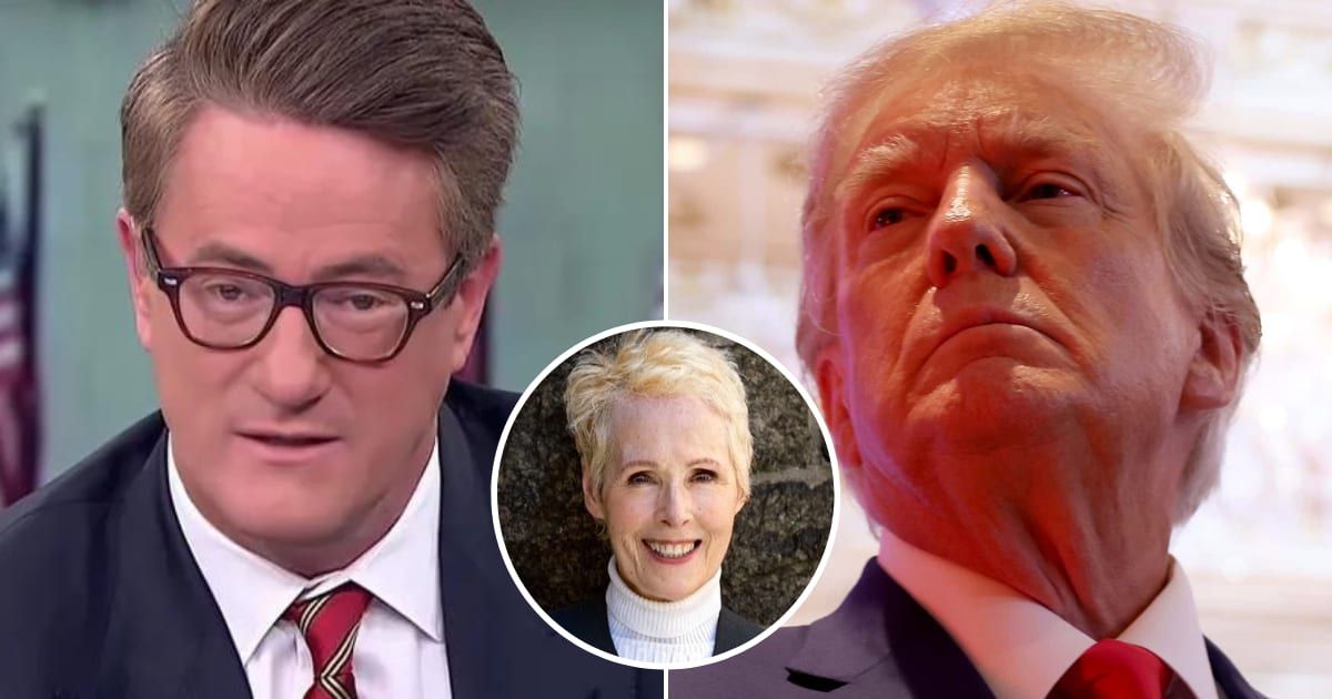 Joe Scarborough slammed Donald Trump after E Jean Carroll was awarded $83M in a defamation lawsuit (Getty Images, MSNBC/YouTube)
