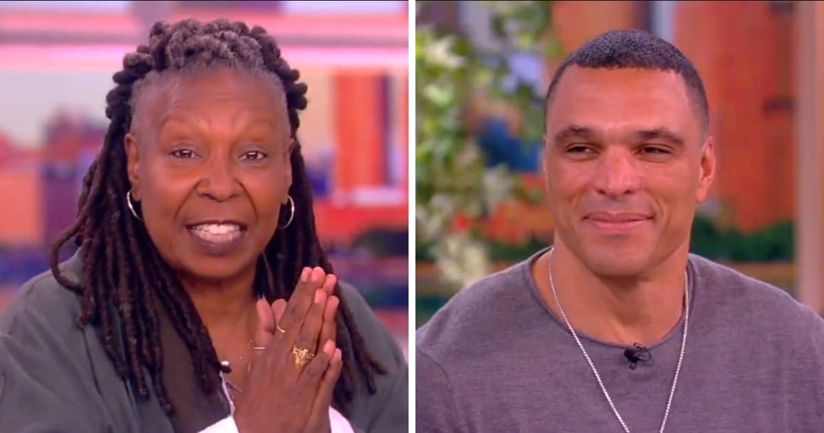 Whoopi Goldberg and her cousin Tony Gonzalez meet on the 'The View' (Screengrab/@TheView/X)