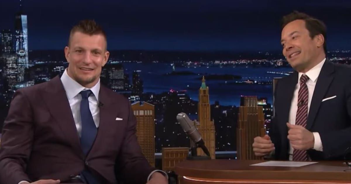 Charismatic NFL star Rob Gronkowski revisited his friendly dance-off with Travis Kelce during an appearance on 'The Tonight Show with Jimmy Fallon' (The Tonight Show with Jimmy Fallon/YouTube)