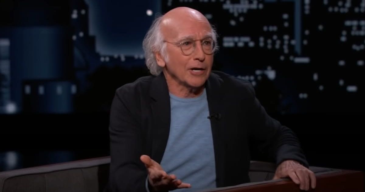 Larry David, 76, started Curb Your Enthusiasm in 2000 (Screengrab/YouTube/JimmyKimmelLive)