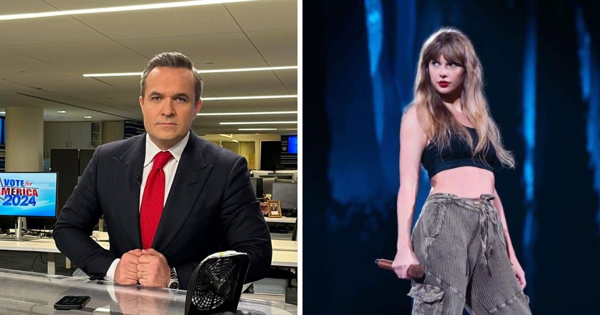 Newsmax host Greg Kelly criticized Taylor Swift's fans labeling their idolization of the pop star as a sin (@gregkellyusa/X, Getty Images)