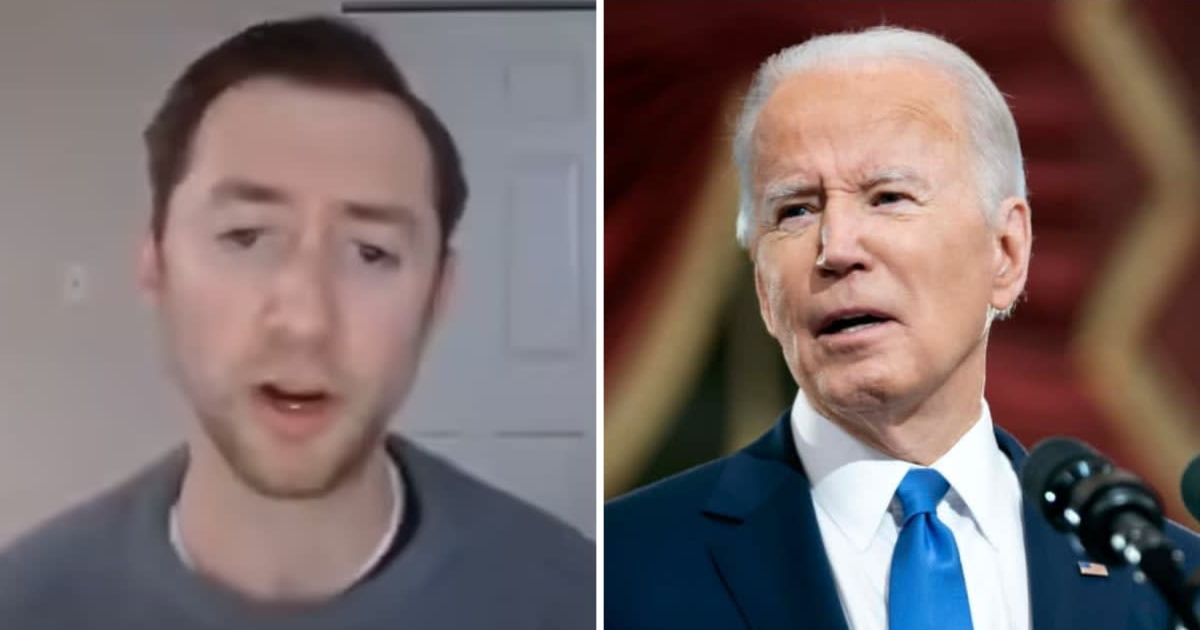 Justin Mohn in his YouTube ranted against  federal government and the Biden administration (Getty Images/YouTube)