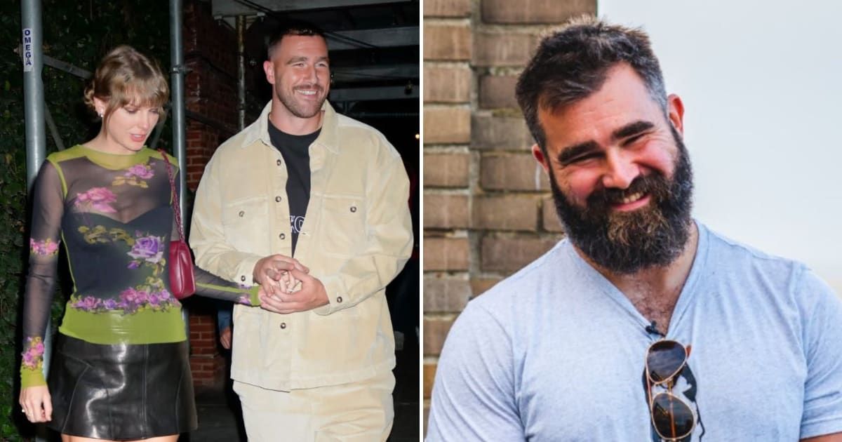 Travis and Jason Kelce congratulate Taylor Swift on their podcast (GCImages, jason.kelce/Instagram)