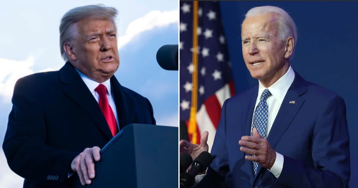 Donald Trump is competing for the support of labor groups ahead of a likely election rematch with Joe Biden (Getty Images)