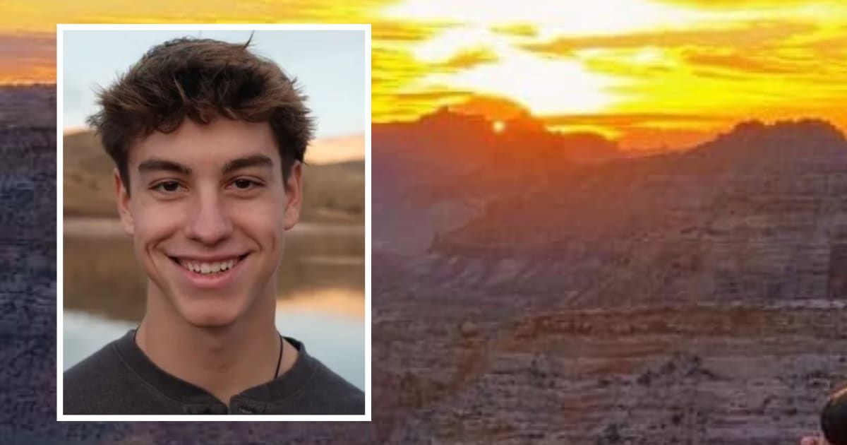 Jonathan Fielding, a 19-year-old from Blue Springs, Missouri, died after falling from a canyon overlook on January 27 (GoFundMe, Rebecca Fielding/ Facebook)