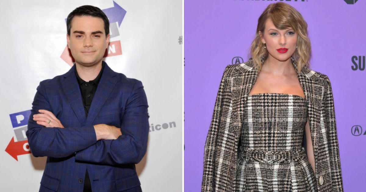 Ben Shapiro appeared on 'Piers Morgan Uncensored' to discuss whether Taylor Swift might swing the upcoming general election toward Joe Biden by endorsing him (Getty Images)