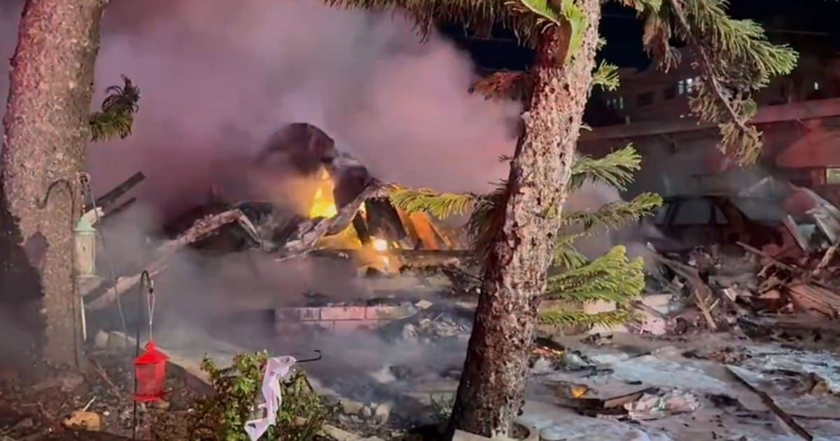 Video footage from the chaotic scene shows debris from the disintegrated aircraft, adjacent to the burnt remnants of trees and homes (Clearwater Fire & Rescue Department/X)