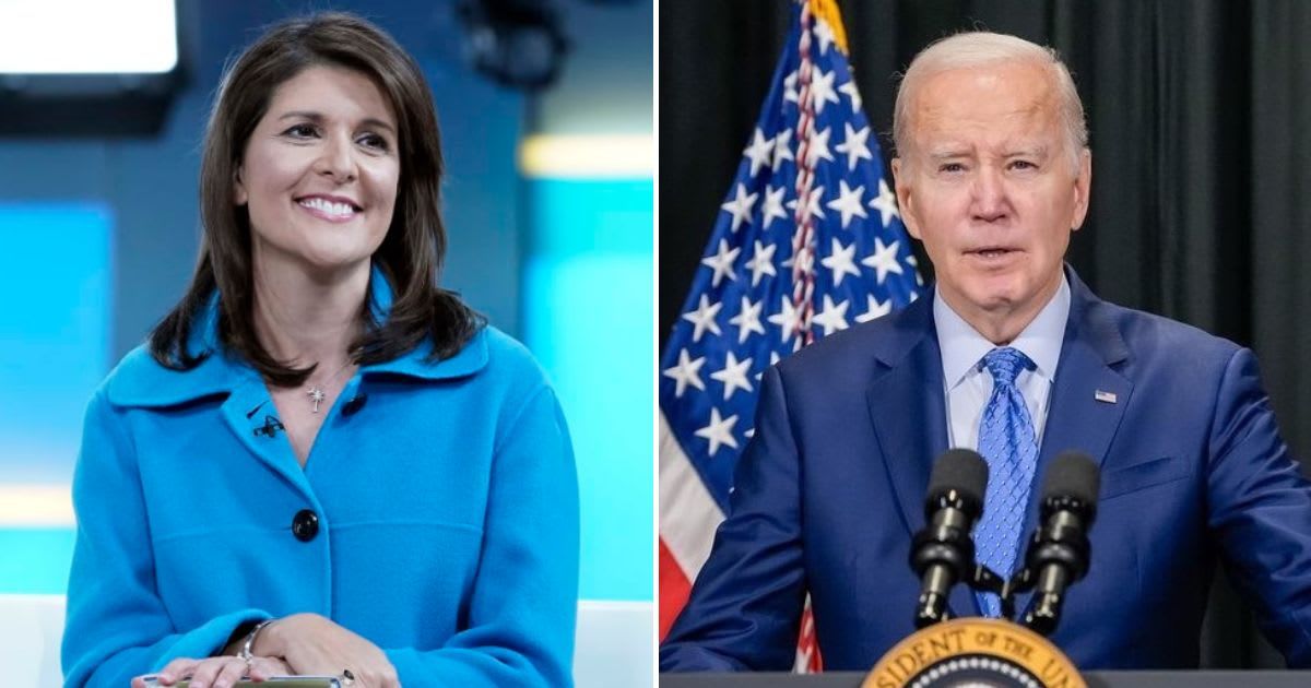 Nikki Haley walked back on her bizarre comment by reversing the blame onto President Joe Biden (Getty Images, @potus/Instagram)