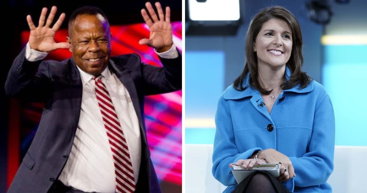 Promoting a tweet that says 'Nikki Haley will raise taxes', Leo Terrell showed that he agreed to the contents of the tweet (@realleoterrell/Instagram, Getty Images)