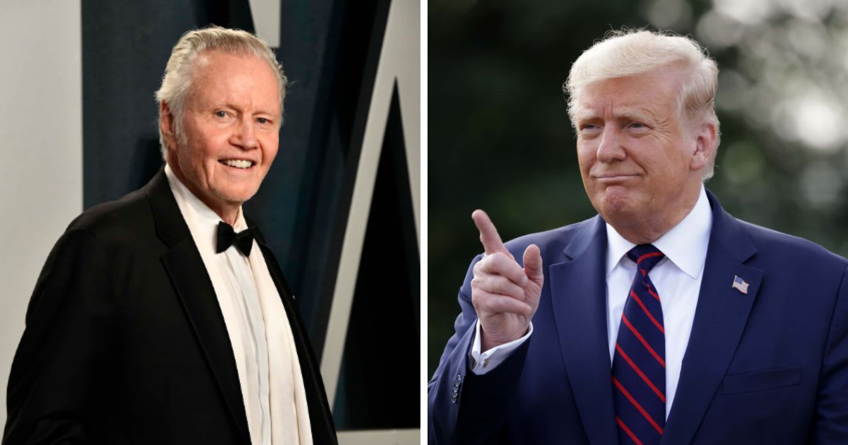 Donald Trump shares Jon Voight's video where the actor claimed the former President was 'destroyed as Jesus' (Getty Images)