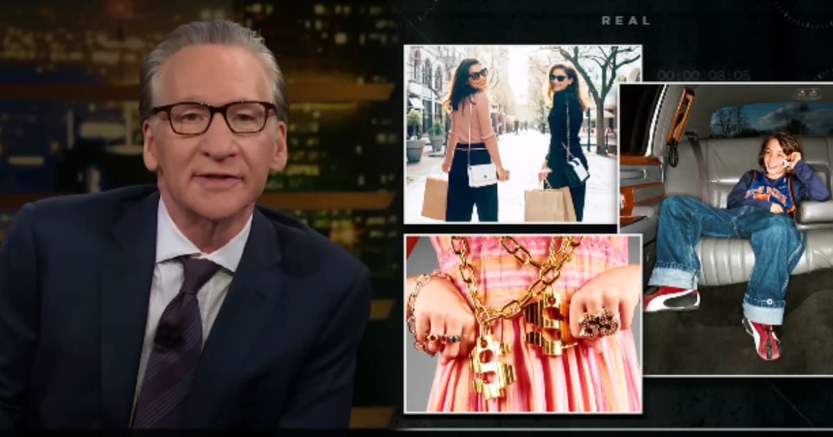 'On Real Time with Bill Maher', the host delved into the materialistic content of much of today’s music (Real Time With Bill Maher/ YouTube)