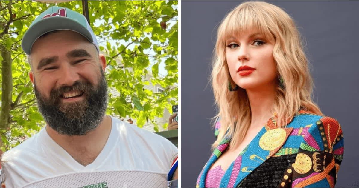 Jason Kelce praised Taylor Swift's talent while speaking about her time at the NFL games (@jason.kelce/Instagram, Getty Images)