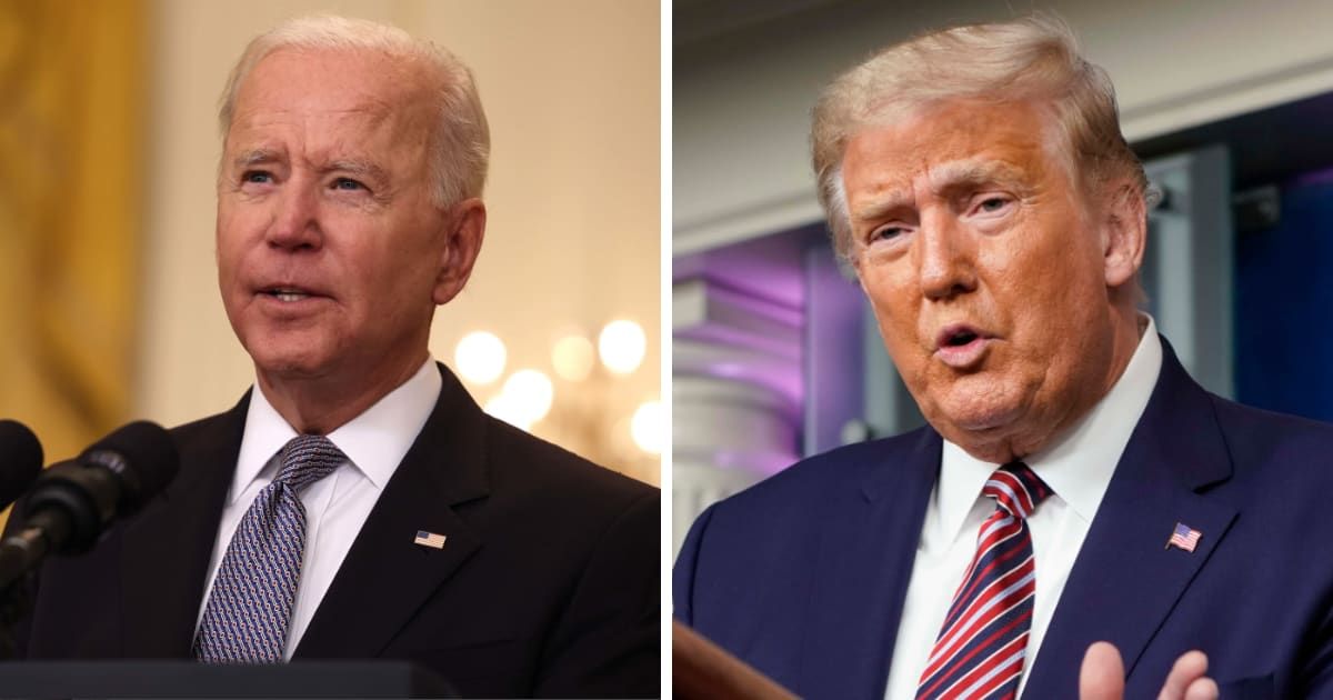 President Joe Biden slammed Donald Trump without naming him while speaking at campaign headquarters in Delaware (Getty Images)