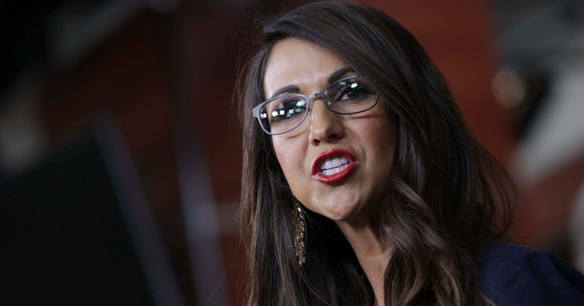 Rep Lauren Boebert was placed fifth out of nine candidates in a straw poll following a debate for Colorado's Fourth District (Kevin Dietsch/Getty Images)