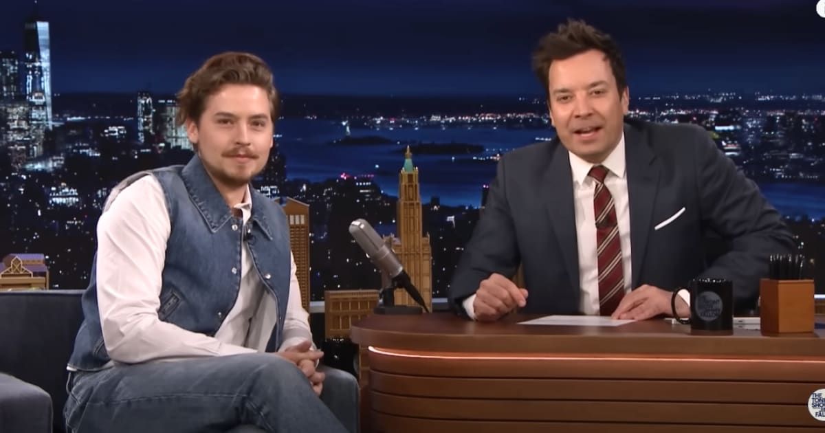 During his appearance on 'The Tonight Show Starring Jimmy Fallon', actor Cole Sprouse participated in a lively conversation with host (@fallontonight/Youtube)