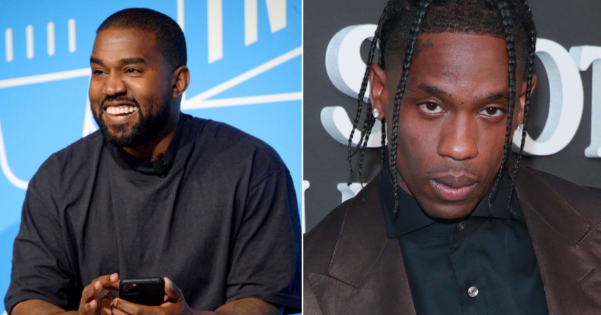 'It's for the best': Kanye West mocked for wearing Halloween masks while filming music video and performing with Travis Scott