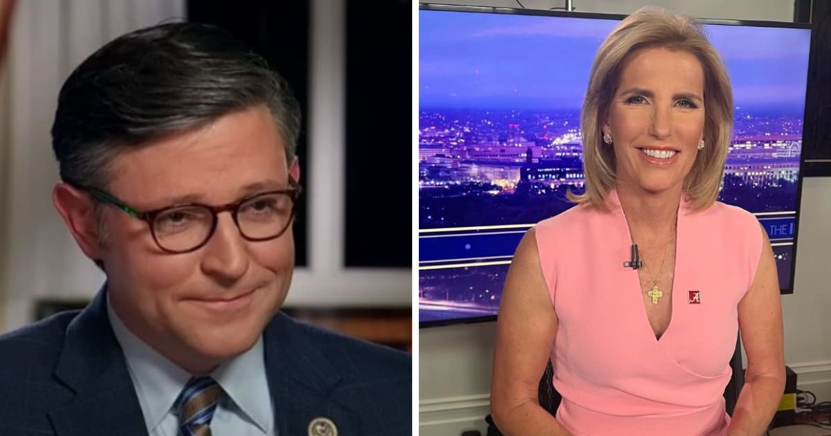 Internet slams 'weirdo' Mike Johnson as Laura Ingraham reports on his absence at Senate border talks