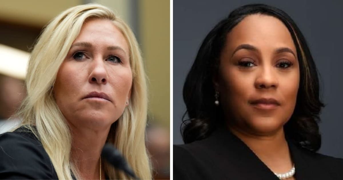 Marjorie Taylor Greene has called for DA Fani Willis to resign over affair with Trump prosecutor (Drew Angerer/Getty Images, @FaniforDA)