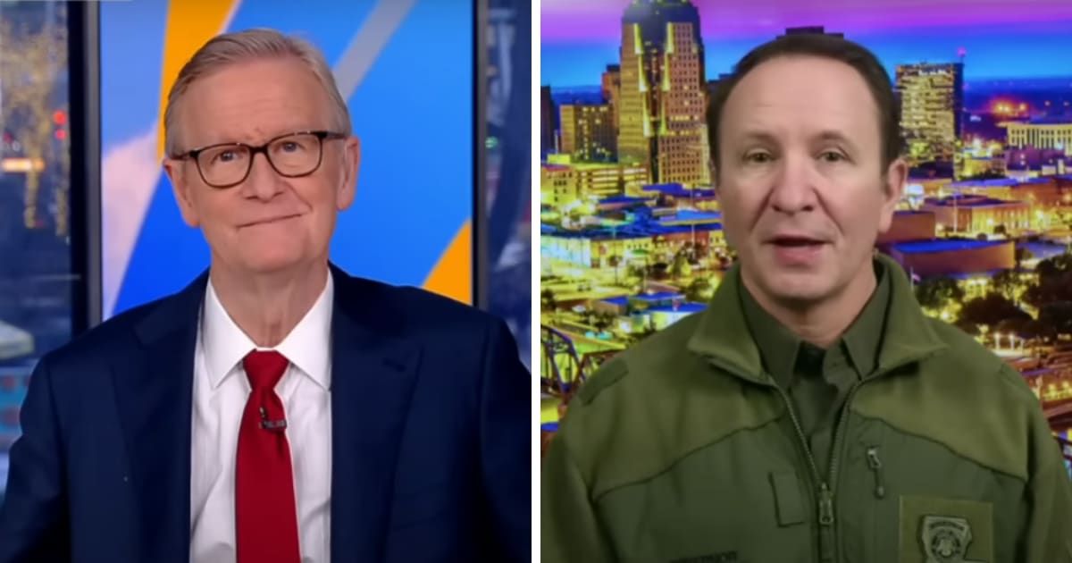 Steve Doocy with Gov Jeff Landry on the February 5, 2024 episode of 'Fox & Friends' (Screengrab/Fox News)