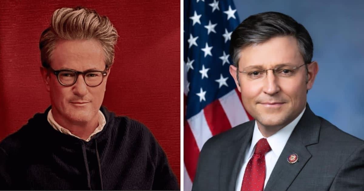  In a recent 'Morning Joe' episode, Joe Scarborough criticized House Speaker Mike Johnson for labeling a bipartisan immigration bill as 'dead on arrival' (Instagram/@mikabrzezinski, Facebook/Speaker Mike Johnson)