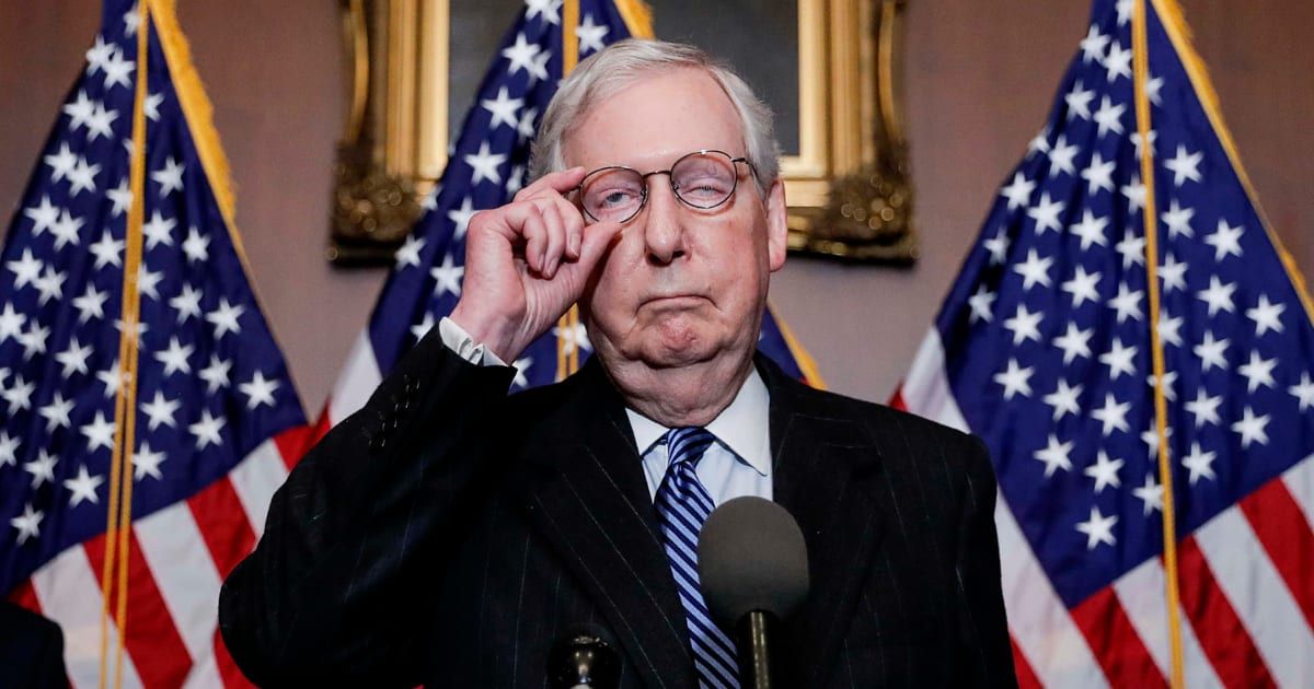 Mitch McConnell said the there is 'no real chance here to make a law' referring to the bipartisan border bill (Getty Images)