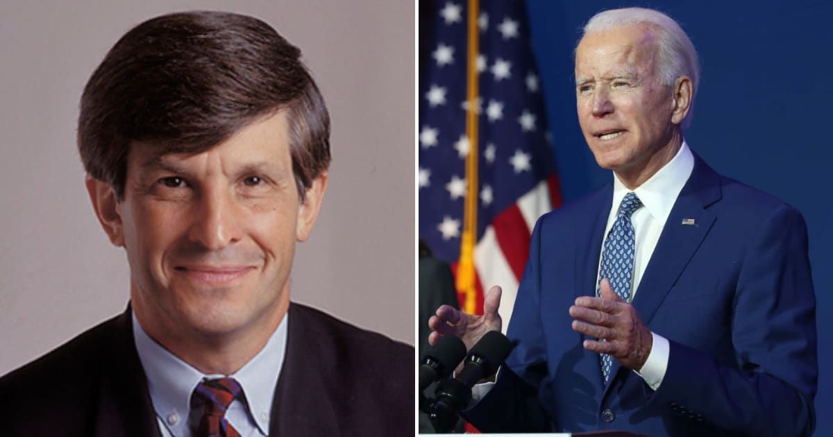 Allan Lichtman predicts Joe Biden will win the White House in 2024 (american.edu, Getty Images)