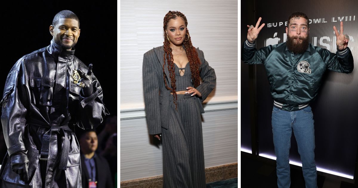 Usher, Andra Day, and Post Malone are some of the stars who were spotted in Las Vegas ahead of Super Bowl (Getty Images)