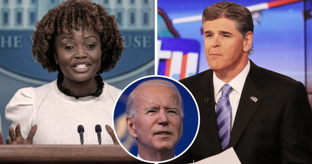 ‘She’s so bad’: Karine Jean-Pierre slammed as Sean Hannity reports on her dodging questions about Joe Biden's mental state