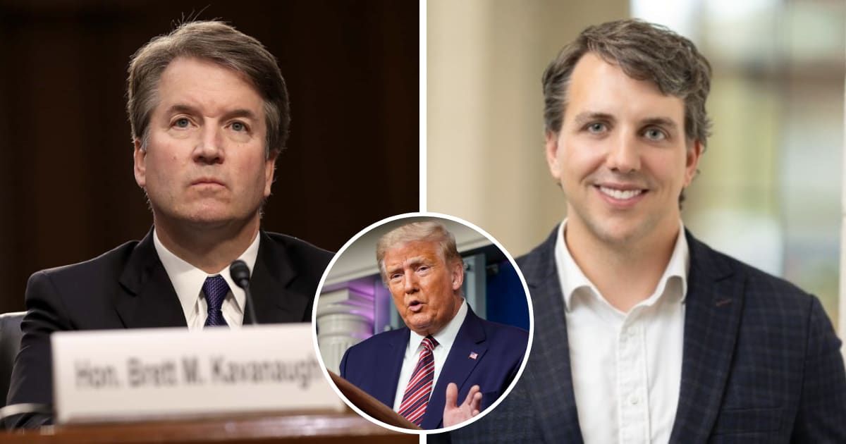 Justice Brett Kavanaugh challenged attorney Jason Murray's claims of banning Donald Trump from Colorado ballot under insurrection claims (Getty Images, Jason Murray/LinkedIn)