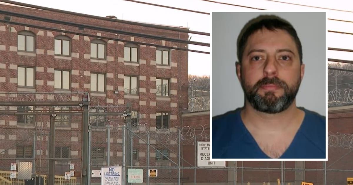 Matthew Millar [pictured] was arrested for the death of Jason Rothe, 50, who was in his care at the Secure Psychiatric Unit of the Department of Corrections (WMUR, NH Attorney General)