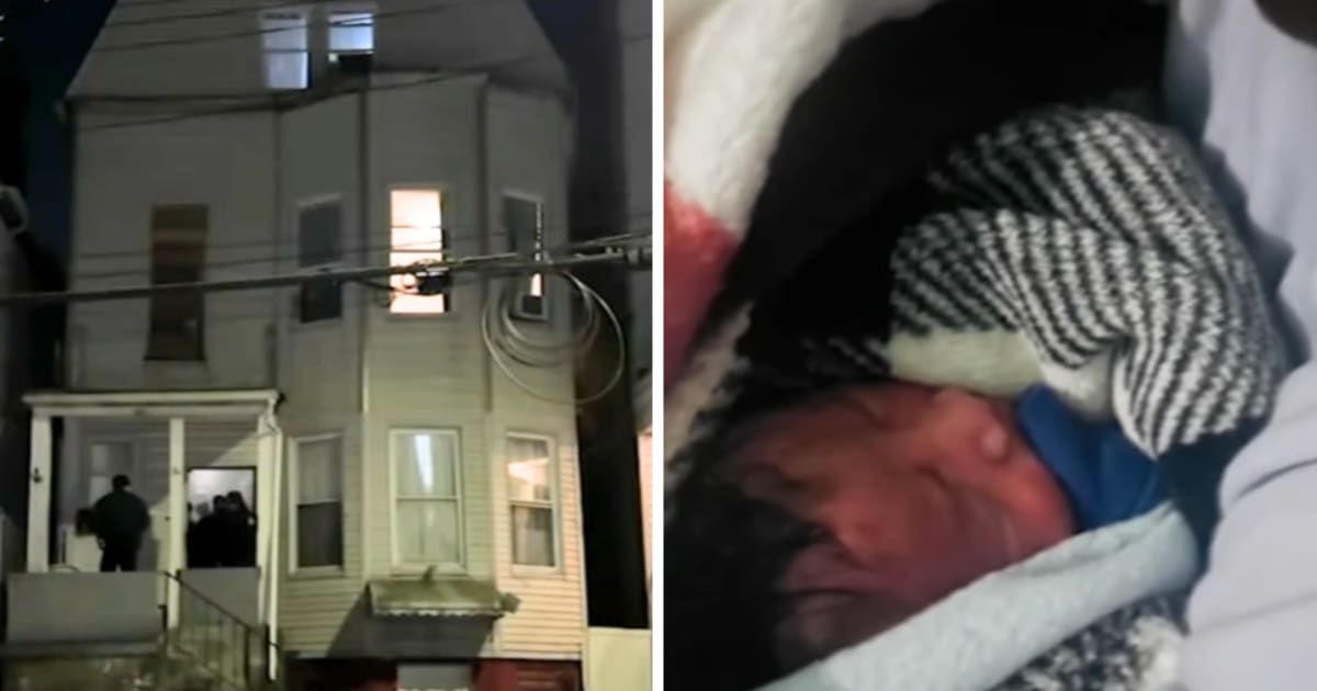 Jaqueline Perez's hours-old infant was wrapped in a blanket and was left alone on the cold floor near the apartment's entryway (YouTube/Eyewitness News ABC7NY)