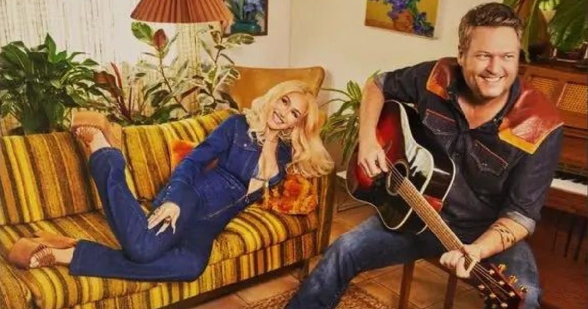 Gwen Stefani and her husband Blake Shelton came together to release their new single 'Purple Irises' (@gwenstefani/Instagram)