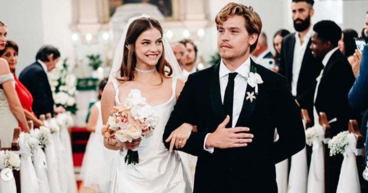 Dylan Sprouse and Barbara Palvin got hitched in July 2023 (@realbarbarapalvin/Instagram)