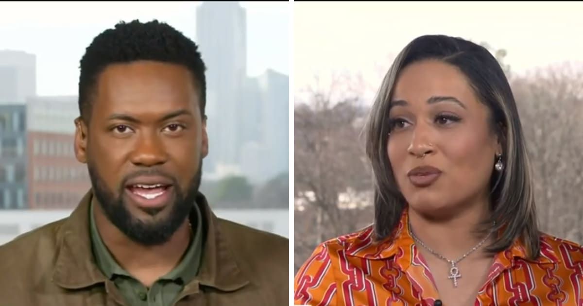 Lawrence Jones with real estate agent Kesha Chedeaux on the February 8, 2024 episode of 'Fox & Friends' (Screengrab/Fox News)