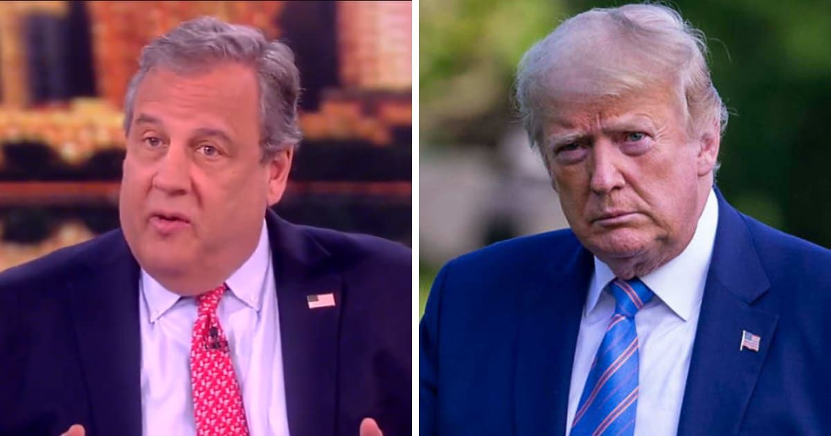 Chris Christie claims Donald Trump's opinion of people around him changes when he is opposed, on the February 8, 2024 episode of 'The View' (Screengrab/The View/X, Getty Images)