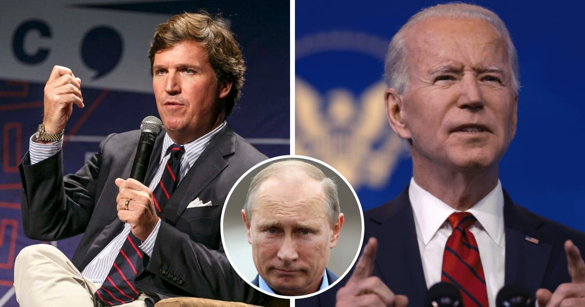 Tucker Carlson slammed the Biden administration while reflecting on his Vladimir Putin interview (Getty Images)